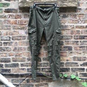 Olive Green Moto Pants